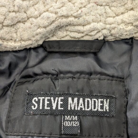 Steve Madden Girl's Winter Coat Size M ( 10-12 ) Black - Picture 11 of 13